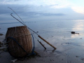  Primitive Fishing GearI couldnt resist this shot when fisherman went back collect his boat left equipment shore  
